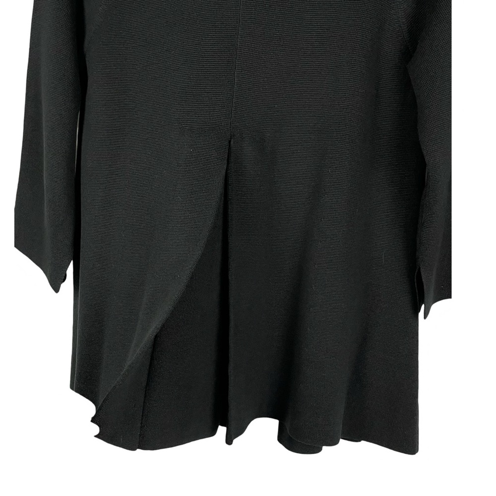 Eileen Fisher black Silk Cotton blend Open front Cardigan Sweater - Picture 5 of 10